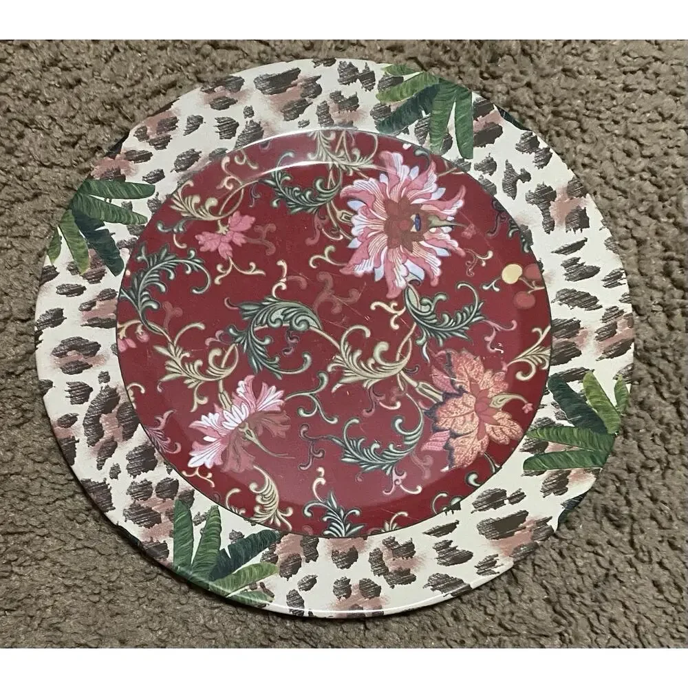 Gallery Collection Melamine 10” Dinner Plates Set of 4 Serving Dish Christmas A1